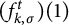 left parenthesis f Subscript k comma sigma Superscript t Baseline right parenthesis left parenthesis 1 right parenthesis