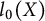 l 0 left parenthesis upper X right parenthesis