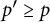 p prime greater than or equals p