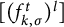 left bracket left parenthesis f Subscript k comma sigma Superscript t Baseline right parenthesis Superscript l Baseline right bracket