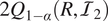 2 upper Q 1 minus alpha RI 2