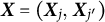bold italic upper X equals left parenthesis bold italic upper X Subscript j Baseline comma bold italic upper X Subscript j Sub Superscript prime Subscript Baseline right parenthesis