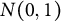 upper N left parenthesis 0 comma 1 right parenthesis