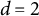 d equals 2
