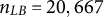 n Subscript upper L upper B Baseline equals 20 comma 667