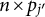 n times p Subscript j prime