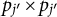 p Subscript j prime Baseline times p Subscript j prime
