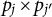 p Subscript j Baseline times p Subscript j prime
