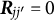 bold italic upper R Subscript j j prime Baseline equals bold 0