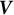 bold italic upper V