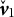 ModifyingAbove bold italic v With ˇ Subscript 1
