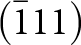 left parenthesis 111 bar right parenthesis