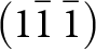 left parenthesis 11 bar 1 bar right parenthesis