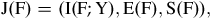 normal upper J left parenthesis normal upper F right parenthesis equals left parenthesis normal upper I left parenthesis normal upper F semicolon normal upper Y right parenthesis comma normal upper E left parenthesis normal upper F right parenthesis comma normal upper S left parenthesis normal upper F right parenthesis right parenthesis comma