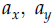 a Subscript x Baseline comma a Subscript y Baseline