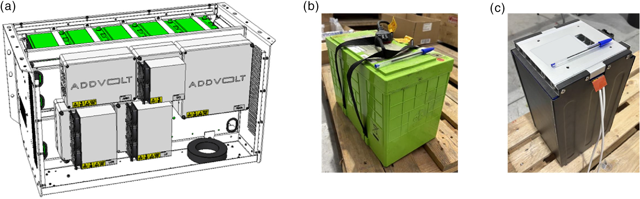 Three images showing different configurations of battery packs.