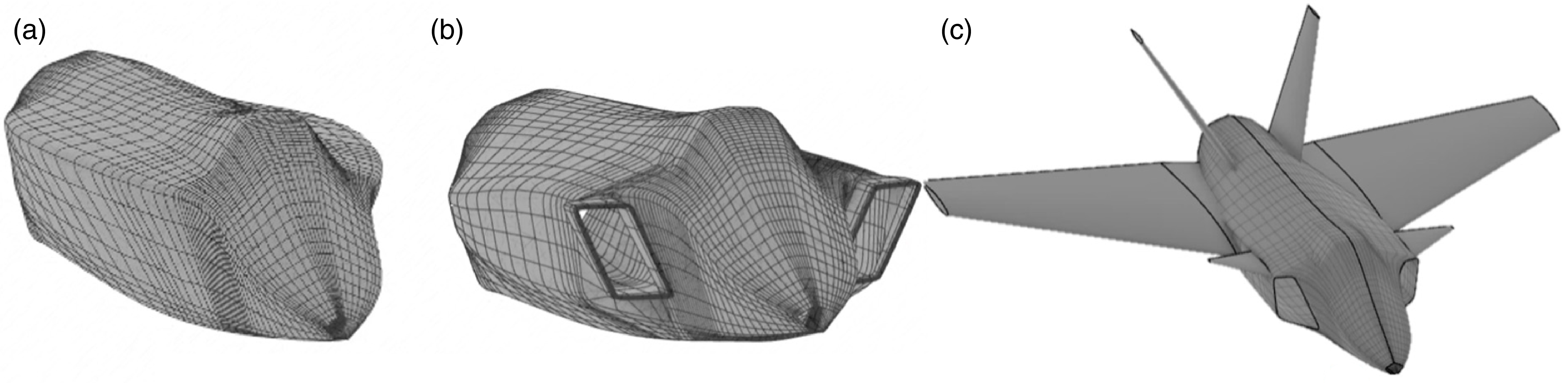 Three stages of geometric modeling using visual scripting.