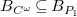 upper B Subscript upper C Sub Superscript omega Baseline subset of or equal to upper B Subscript upper P 1