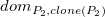 d o m Subscript upper P 2 comma c l o n e left parenthesis upper P 2 right parenthesis