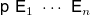 sans serif p sans serif upper E 1 midline horizontal ellipsis sans serif upper E Subscript n Baseline