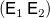 left parenthesis sans serif upper E 1 sans serif upper E 2 right parenthesis