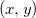 left parenthesis x comma y right parenthesis