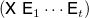 left parenthesis sans serif upper X sans serif upper E 1 midline horizontal ellipsis sans serif upper E Subscript t Baseline right parenthesis