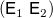 left parenthesis sans serif upper E 1 sans serif upper E 2 right parenthesis
