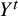 upper Y Superscript t