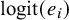 logit left parenthesis e Subscript i Baseline right parenthesis