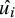 ModifyingAbove u Subscript i Baseline With caret