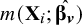 m left parenthesis bold upper X Subscript i Baseline semicolon ModifyingAbove bold italic beta Subscript bold italic v Baseline With caret right parenthesis