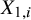 upper X Subscript 1 comma i