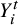 upper Y Subscript i Superscript t
