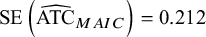 SE left parenthesis ModifyingAbove ATC With caret Subscript upper M upper A upper I upper C Baseline right parenthesis equals 0.212