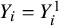 upper Y Subscript i Baseline equals upper Y Subscript i Superscript 1