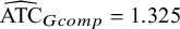 ModifyingAbove ATC With caret Subscript upper G c o m p Baseline equals 1.325