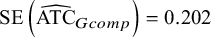 SE left parenthesis ModifyingAbove ATC With caret Subscript upper G c o m p Baseline right parenthesis equals 0.202