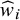 ModifyingAbove w With caret Subscript i