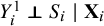upper Y Subscript i Superscript 1 Baseline up tack up tack upper S Subscript i Baseline vertical bar bold upper X Subscript i Baseline