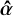 ModifyingAbove bold italic alpha With bold caret