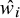 ModifyingAbove w Subscript i Baseline With caret