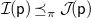 script upper I left parenthesis sans serif p right parenthesis precedes above single line equals sign Subscript pi Baseline script upper J left parenthesis sans serif p right parenthesis