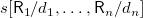 s left bracket sans serif upper R 1 divided by d 1 comma ellipsis comma sans serif upper R Subscript n Baseline divided by d Subscript n Baseline right bracket