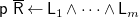 sans serif p sans serif upper R overbar left arrow sans serif upper L 1 and midline horizontal ellipsis and sans serif upper L Subscript m Baseline