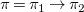 pi equals pi 1 right arrow pi 2