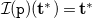 script upper I left parenthesis monospace p right parenthesis left parenthesis bold t Superscript bold asterisk Baseline right parenthesis equals bold t Superscript bold asterisk