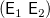 left parenthesis sans serif upper E 1 sans serif upper E 2 right parenthesis