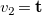 v 2 equals bold t