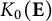 upper K 0 left parenthesis bold upper E right parenthesis